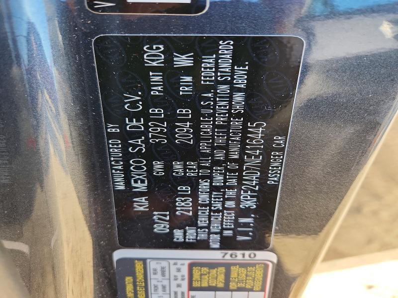 2022 KIA Forte fe