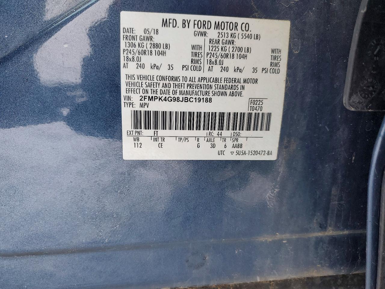 2018 Ford Edge se