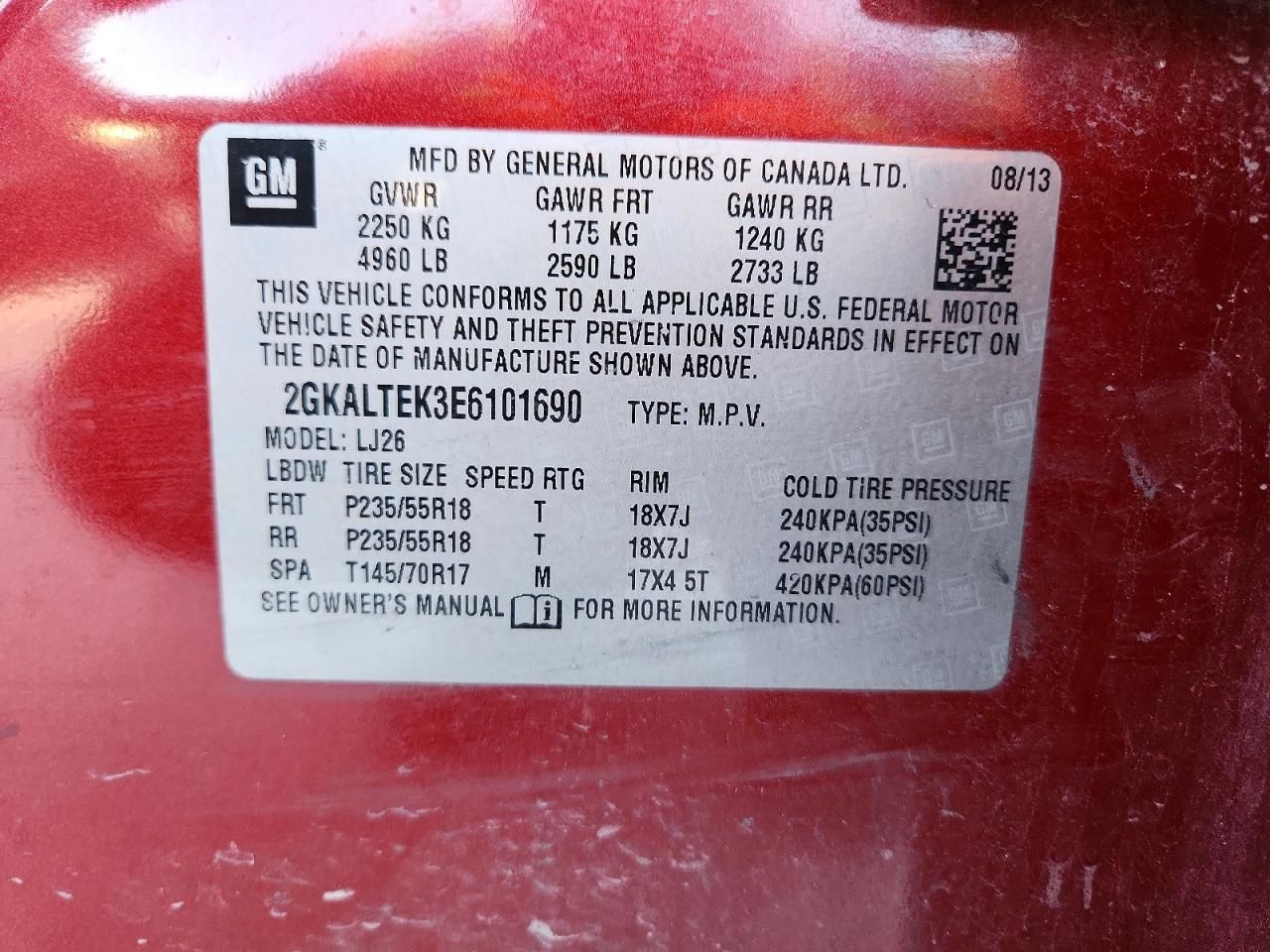 2014 GMC Terrain slt