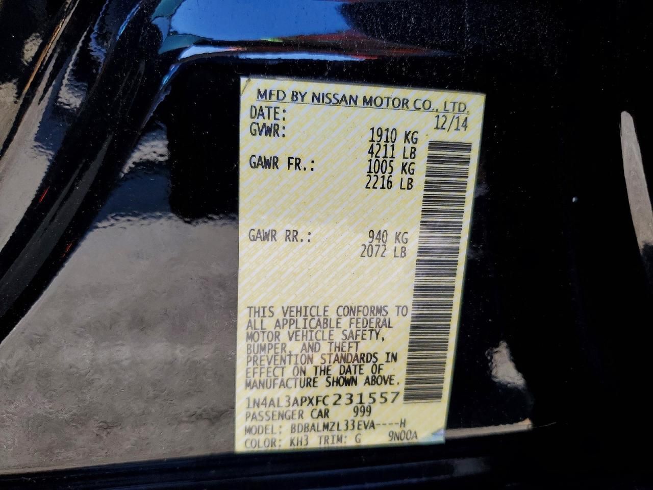 2015 Nissan Altima 2.5