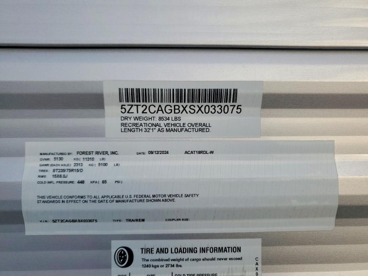 2025 Foresriver 2025 Forest River ACAT18RDL-W Camper