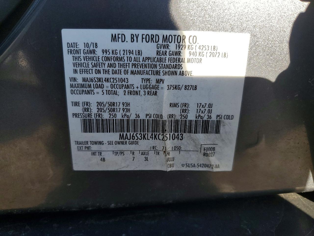 2019 Ford Ecosport Titanium