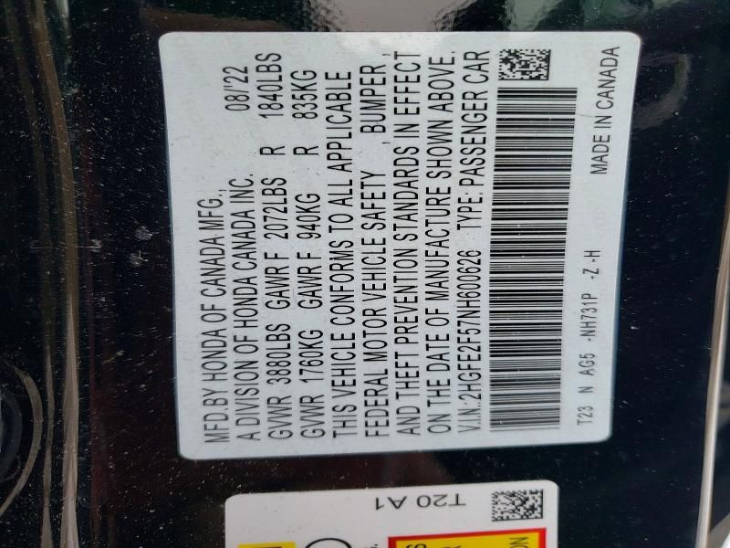 2022 Honda Civic Sport