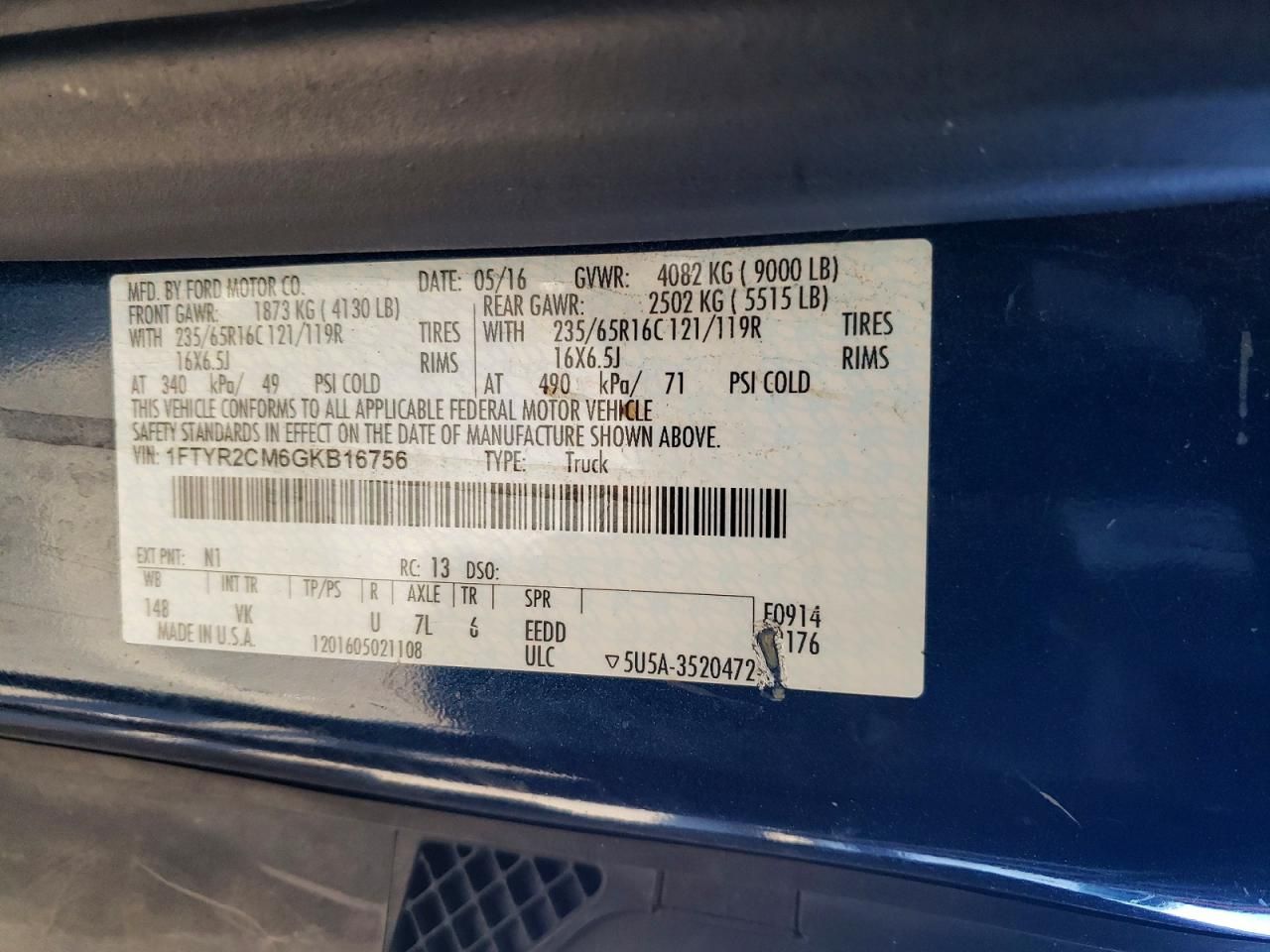 2016 Ford Transit T-250