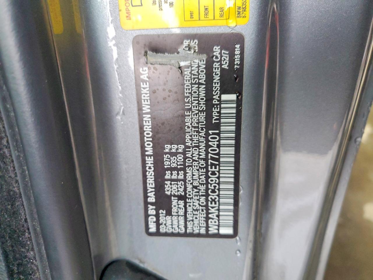 2012 BMW 328 i