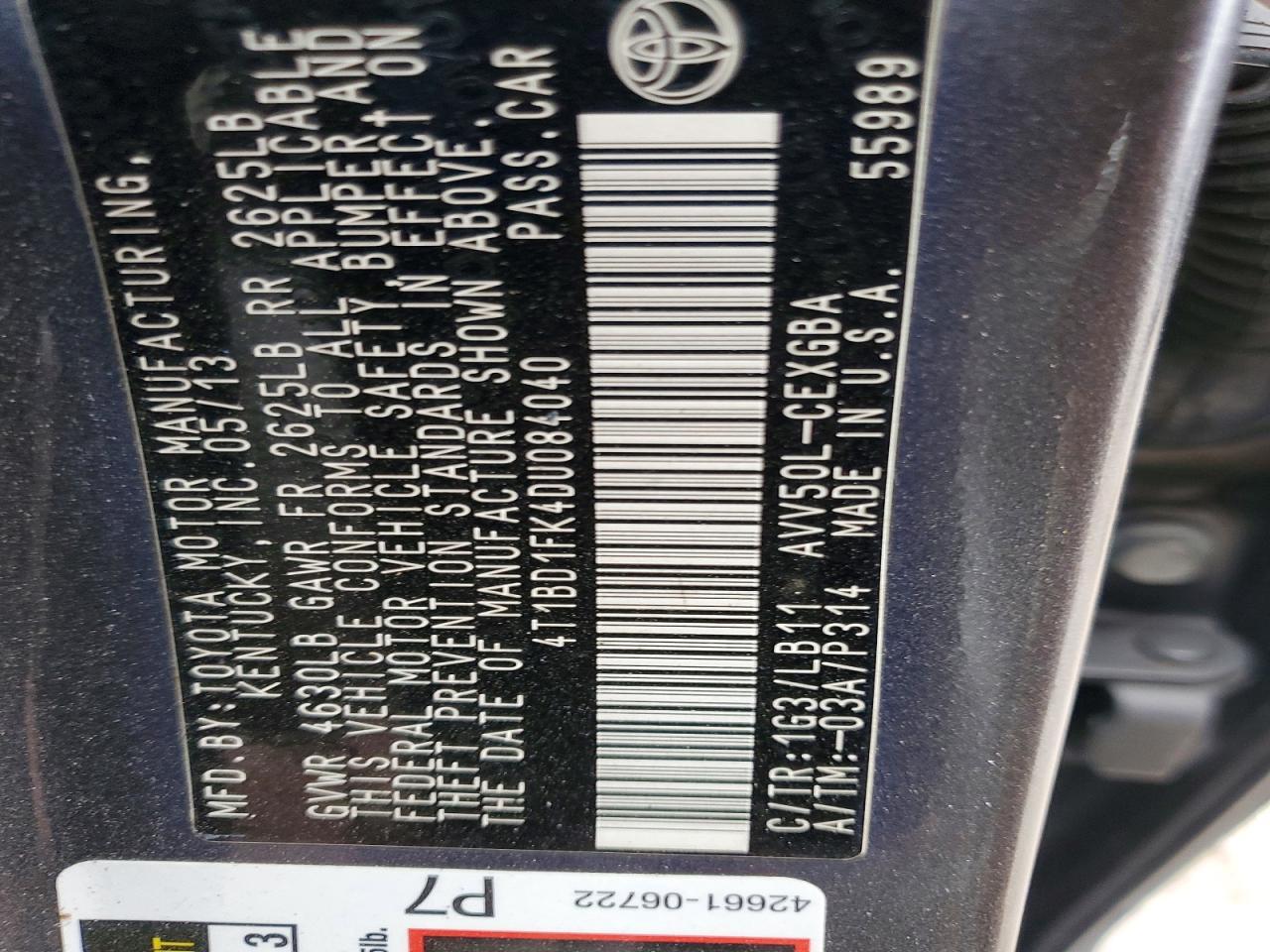 2013 Toyota Camry Hybrid