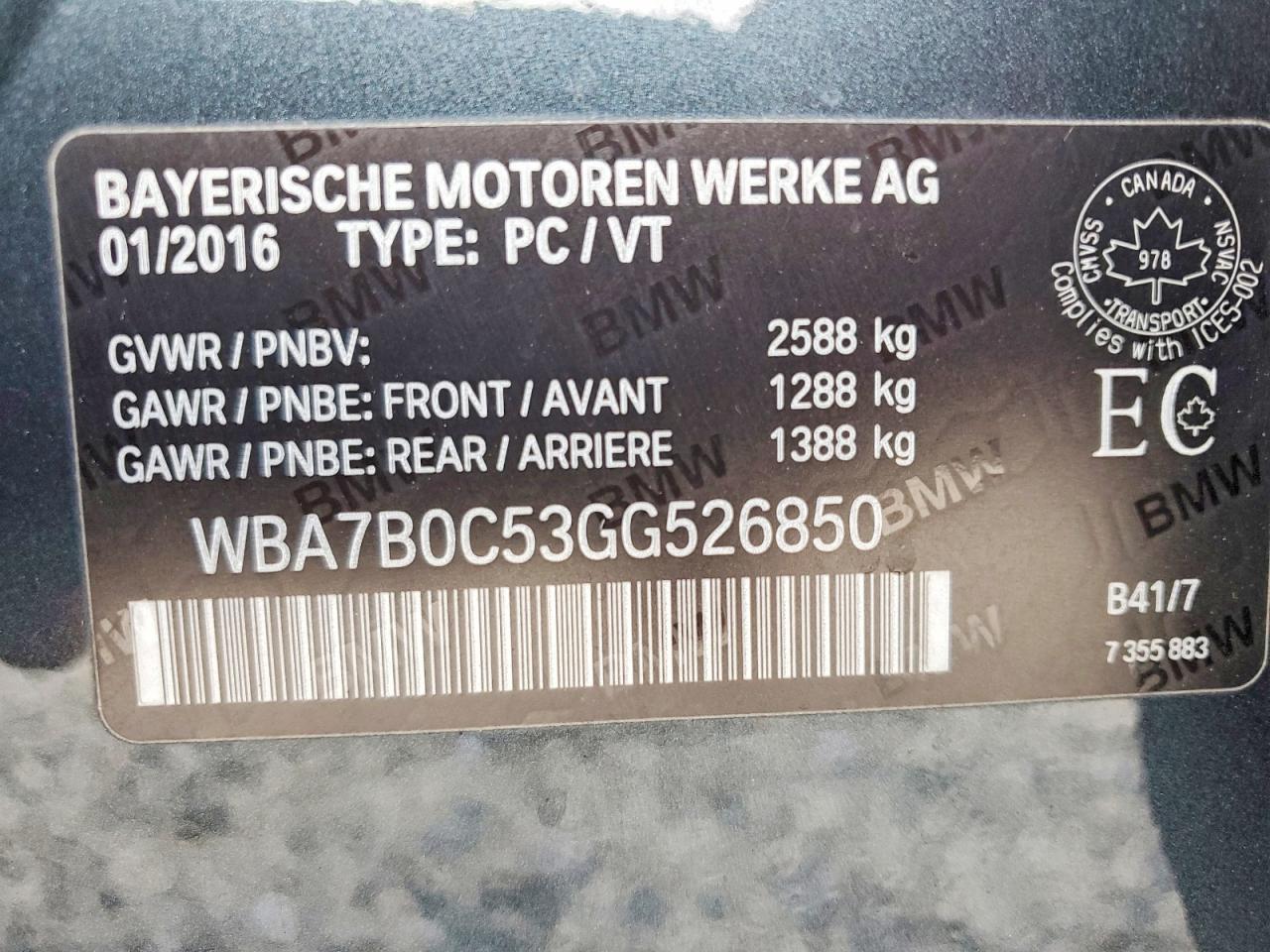 2016 BMW 750 xi