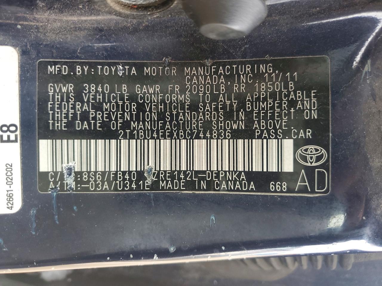2011 Toyota Corolla Base