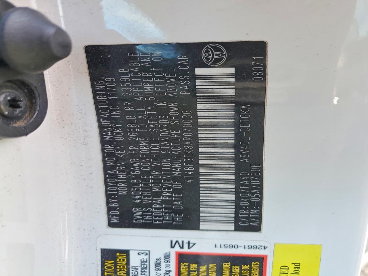 2010 Toyota Camry Base