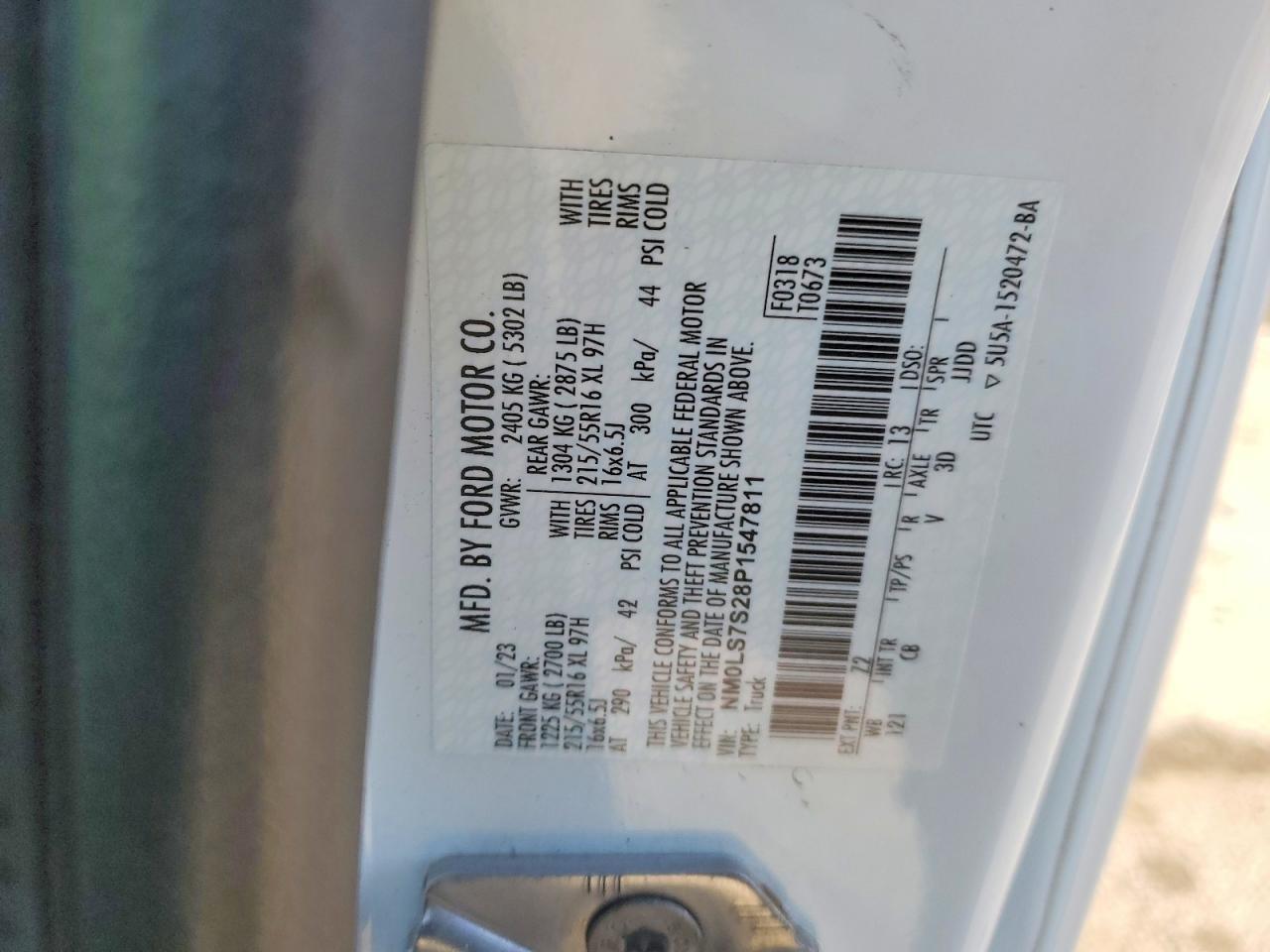 2023 Ford Transit Connect Delivery Van