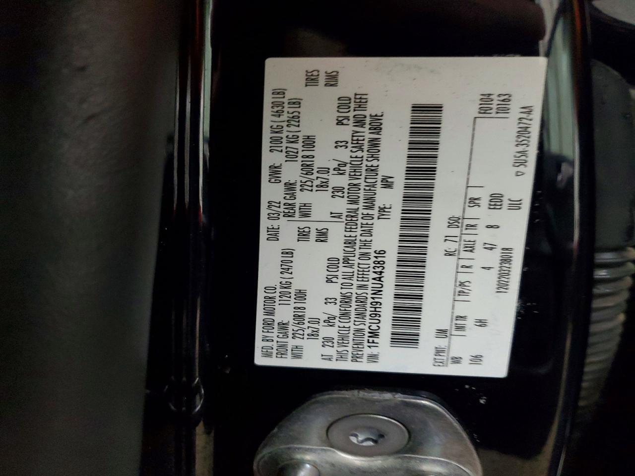2022 Ford Escape sel