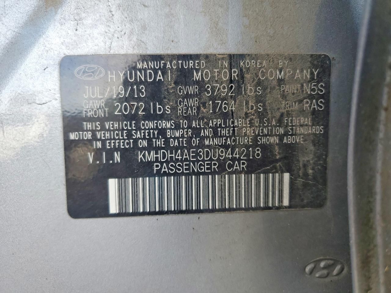 2013 Hyundai Elantra gls