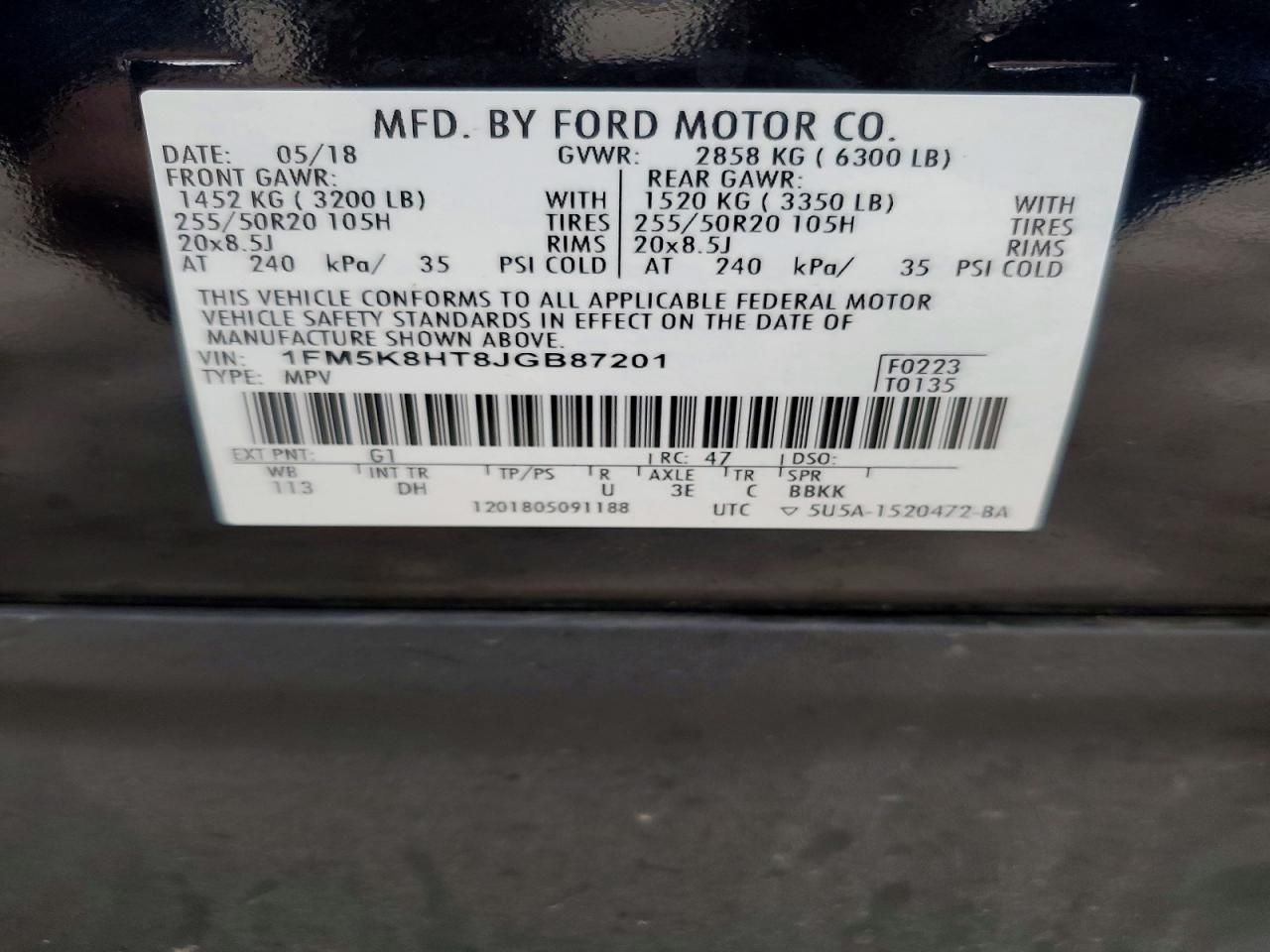 2018 Ford Explorer Platinum