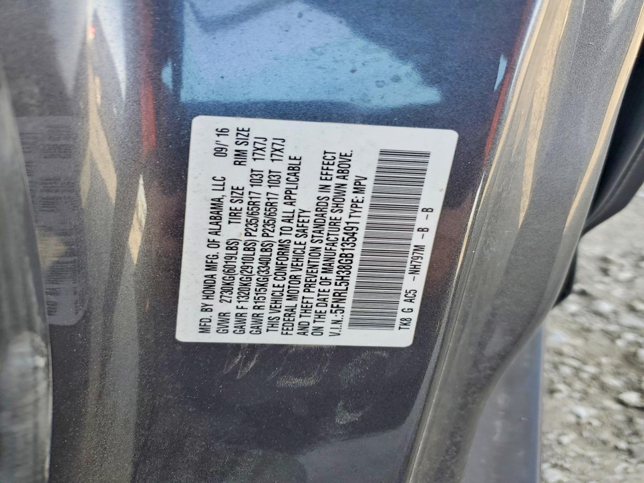 2016 Honda Odyssey se