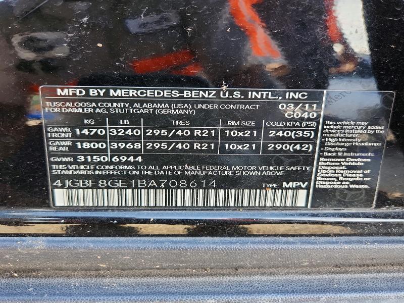 2011 Mercedes-Benz Gl 550 4matic