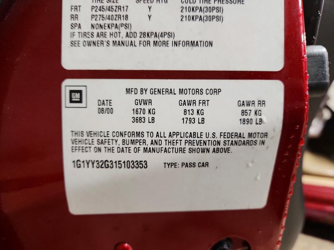 2001 Chevrolet Corvette