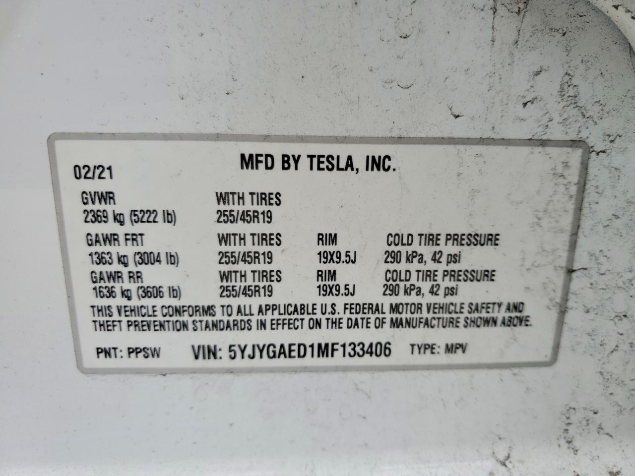 2021 Tesla Model y