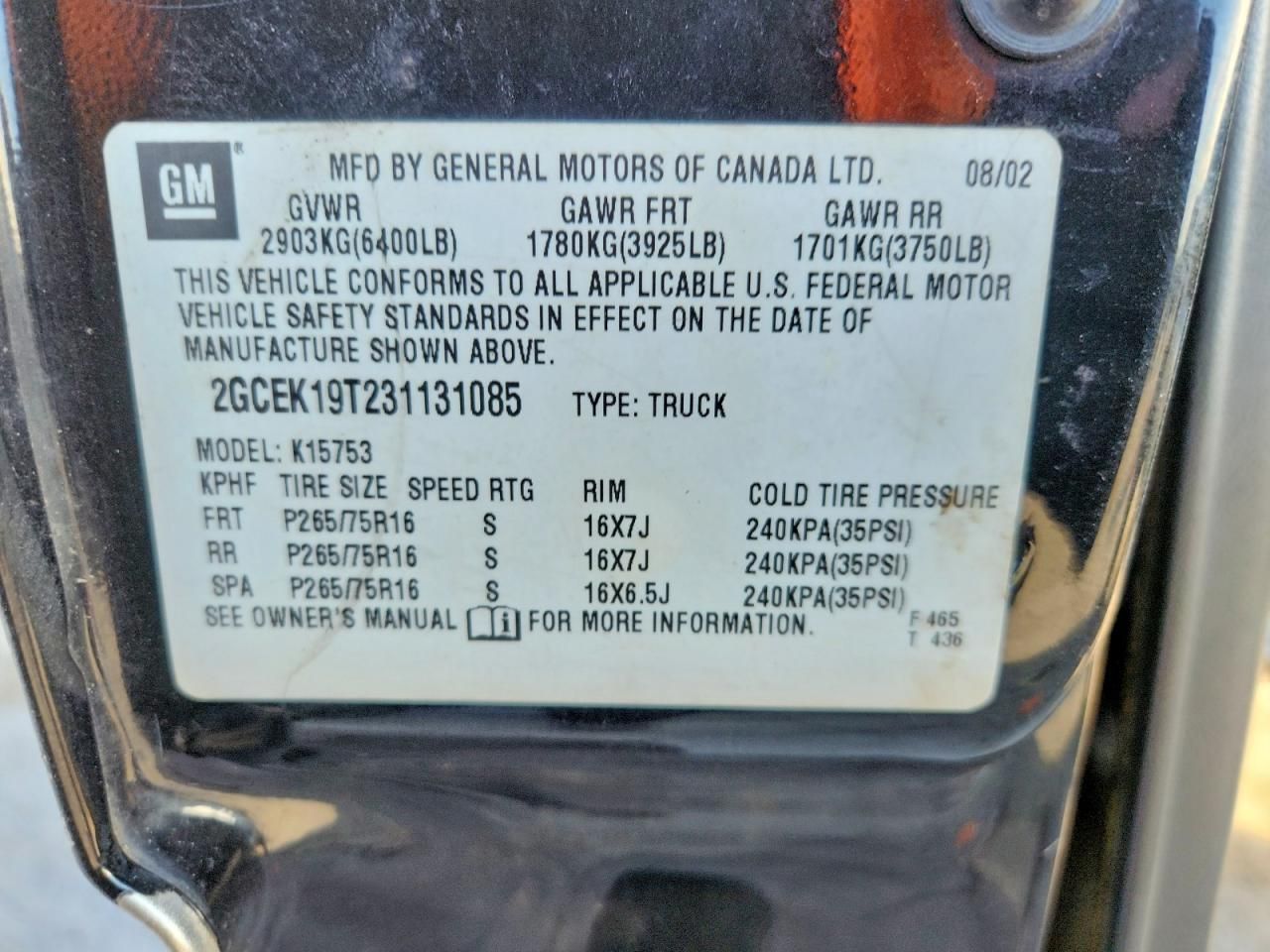 2003 Chevrolet Silverado K1500