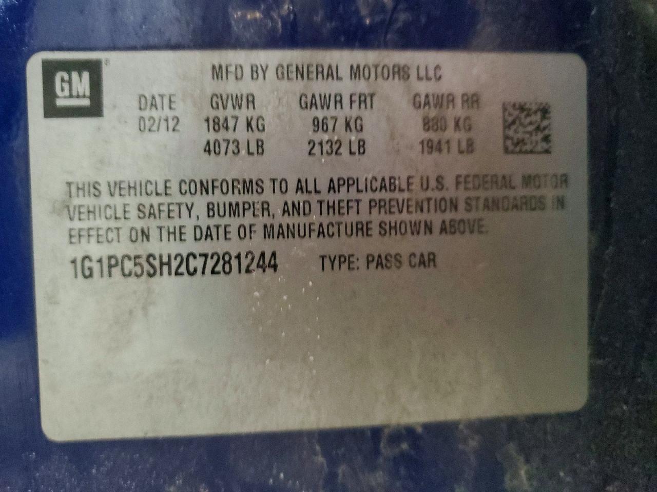 2012 Chevrolet Cruze ls