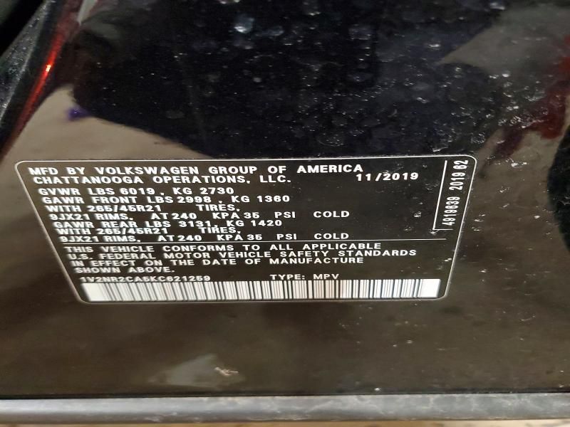 2019 Volkswagen Atlas sel Premium