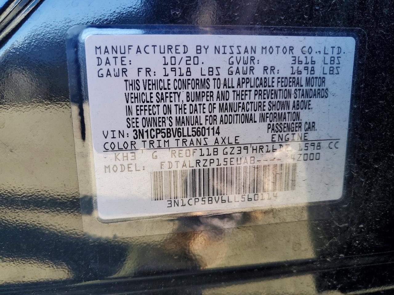 2020 Nissan Kicks s