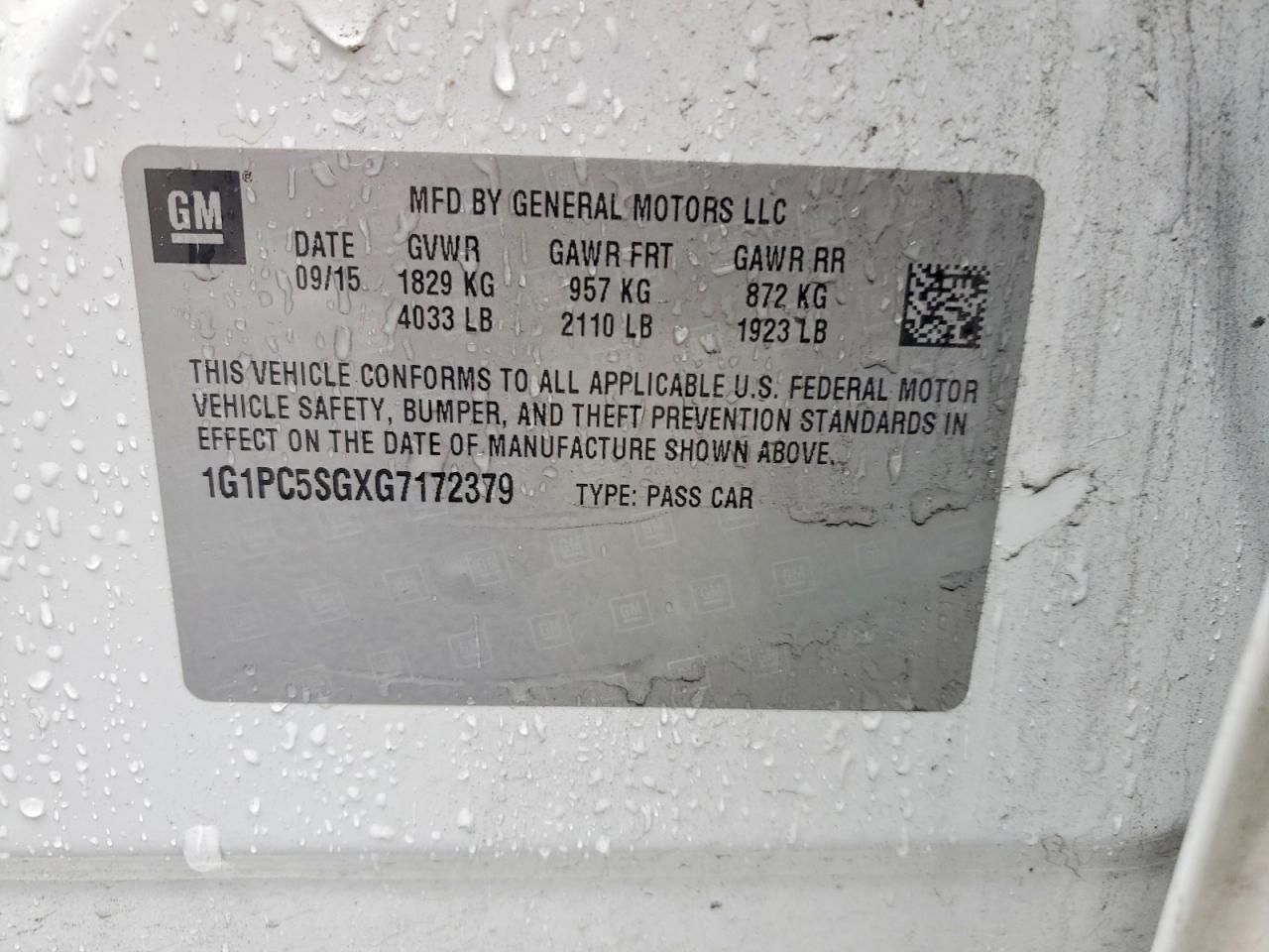 2016 Chevrolet Cruze Limited ls