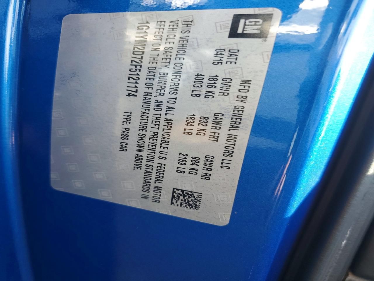 2015 Chevrolet Corvette Stingray Z51 3LT