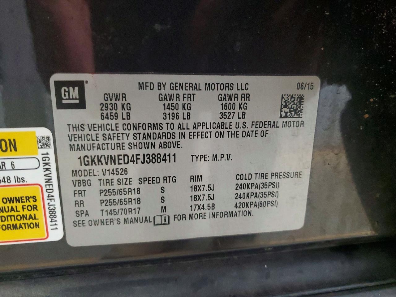 2015 GMC Acadia sle