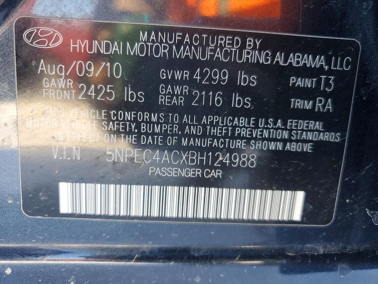 2011 Hyundai Sonata se