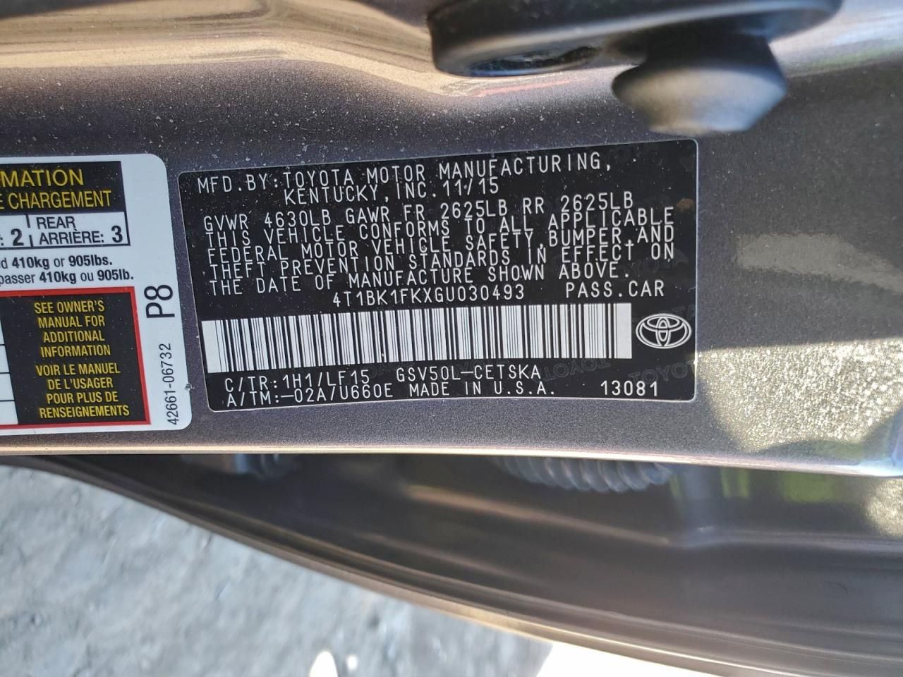 2016 Toyota Camry xse