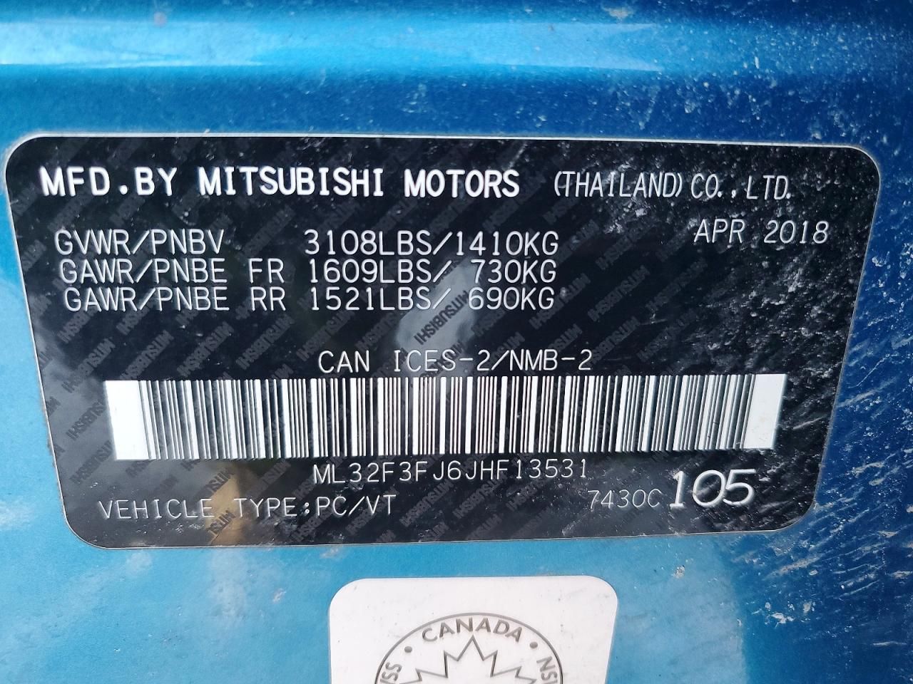 2018 Mitsubishi Mirage G4 es