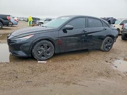 Salvage cars for sale from Copart Houston, TX: 2022 Hyundai Elantra Blue