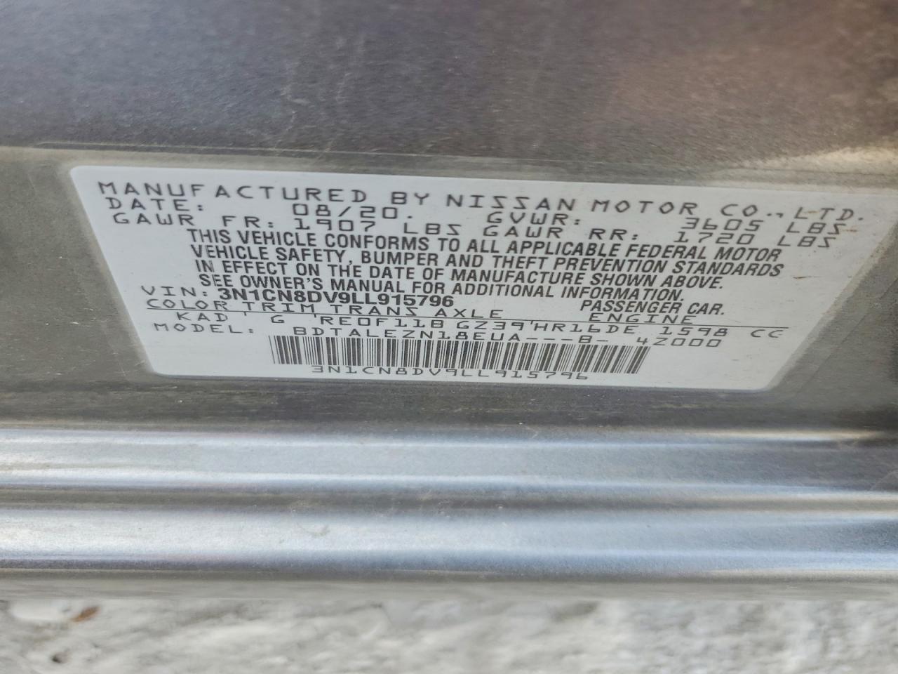 2020 Nissan Versa s