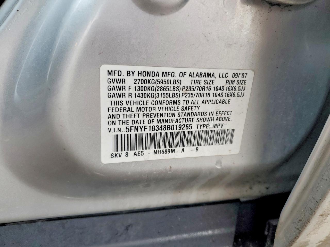 2008 Honda Pilot se