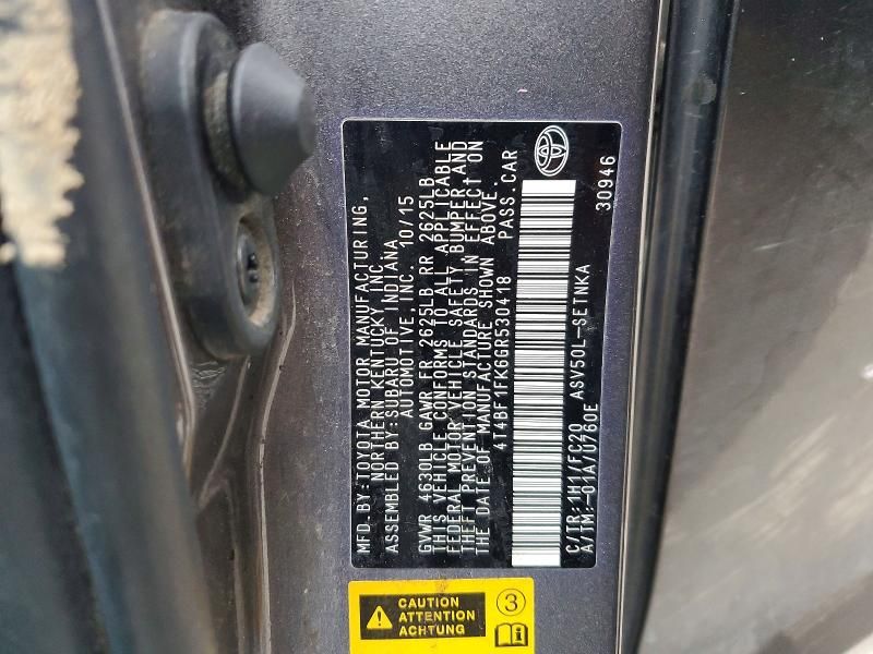 2016 Toyota Camry le