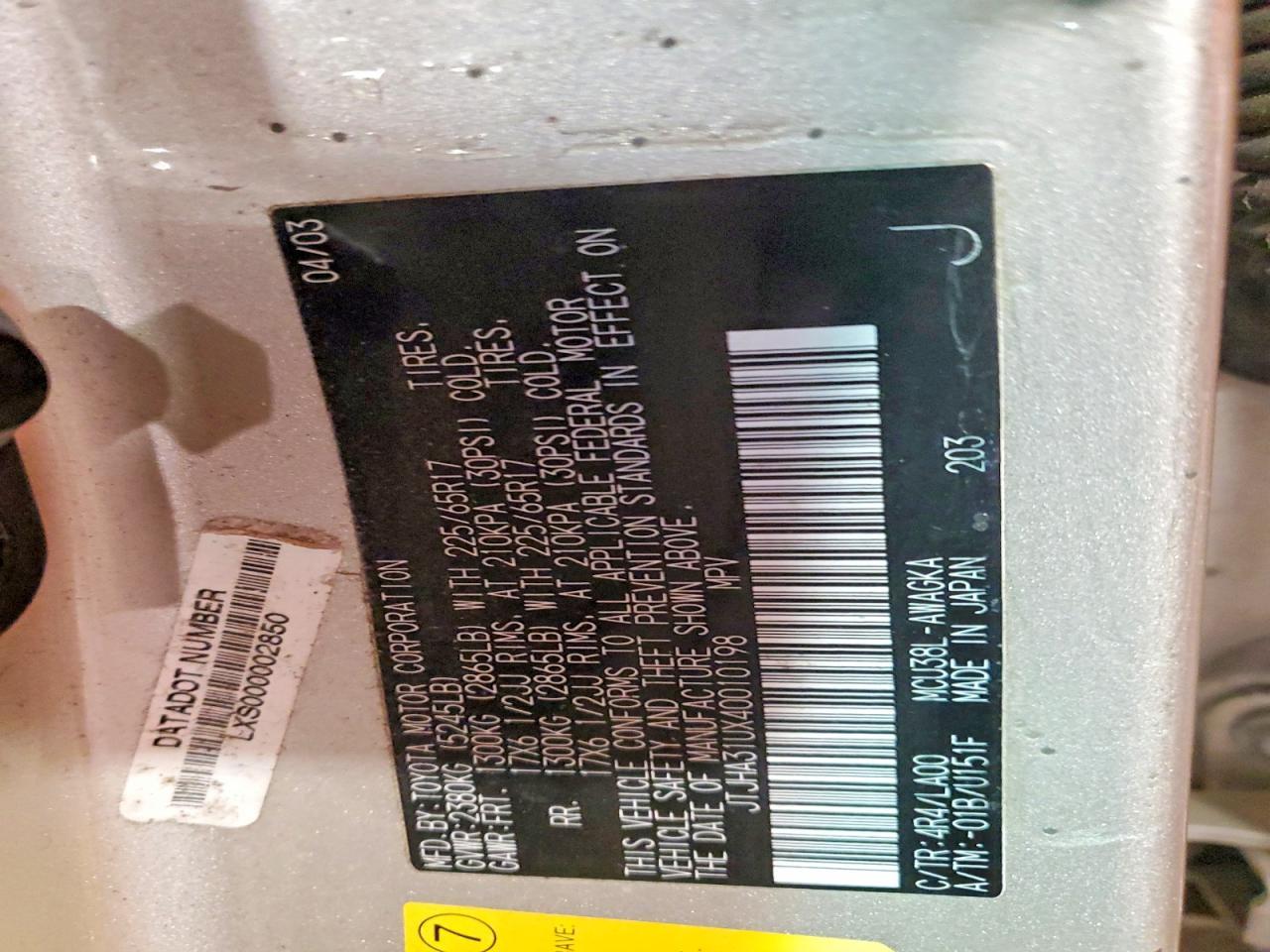 2004 Lexus Rx 330 Base