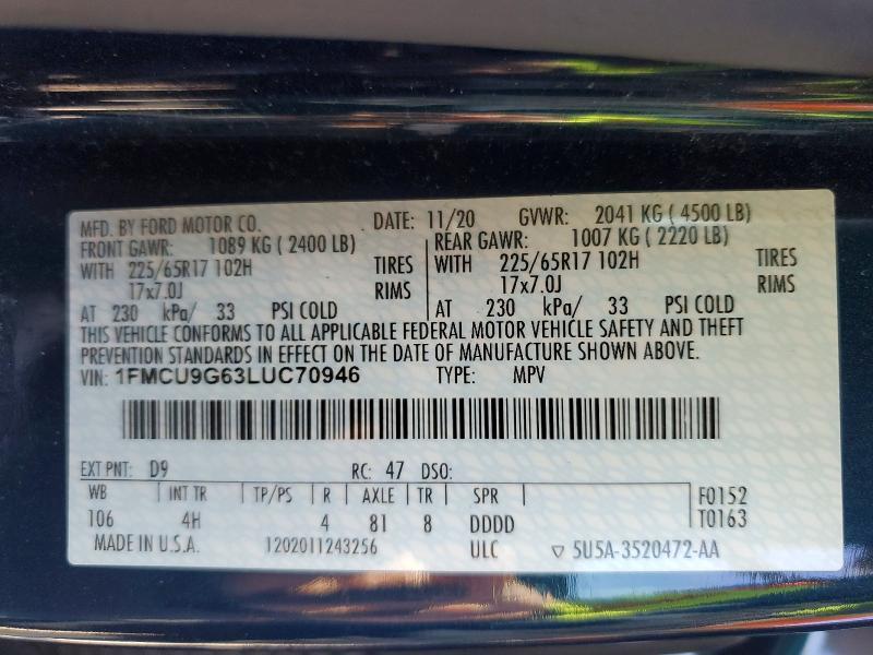 2020 Ford Escape se