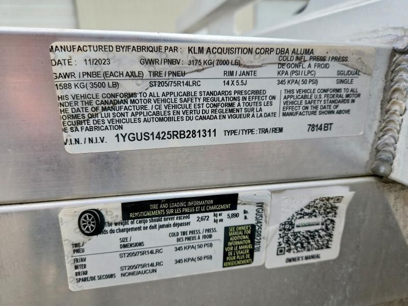 2024 Axps 7814t-utility Trailer