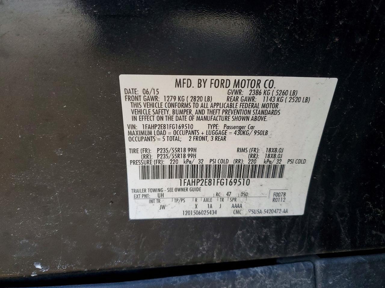 2015 Ford Taurus sel