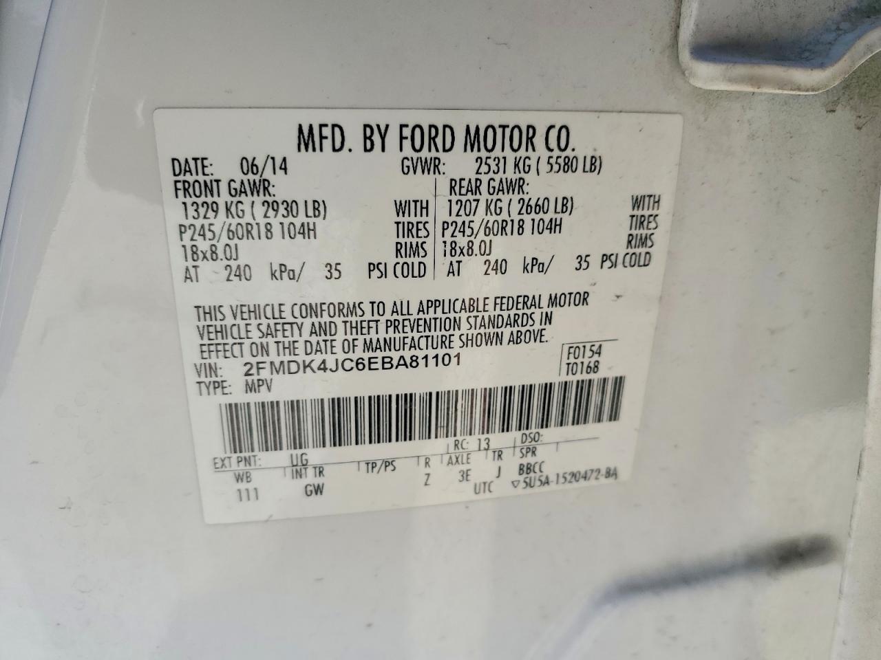 2014 Ford Edge sel