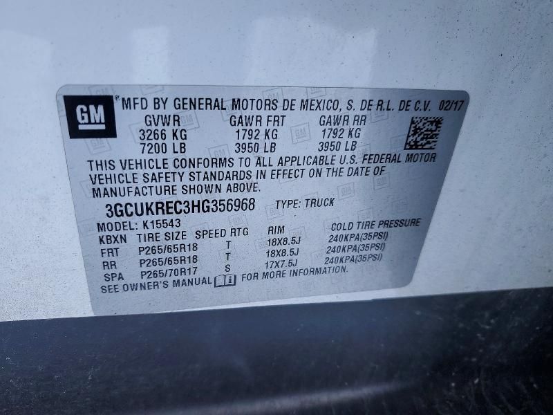 2017 Chevrolet Silverado K1500 lt