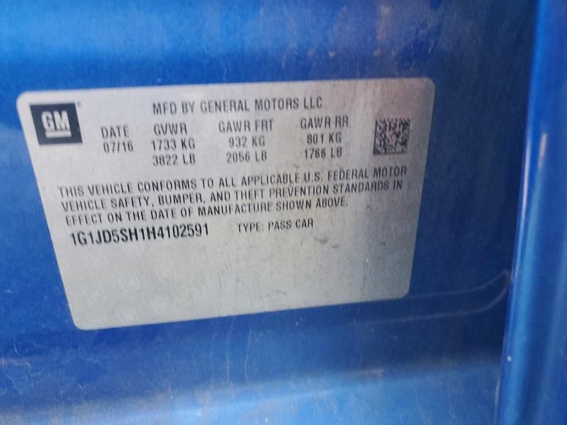 2017 Chevrolet Sonic lt