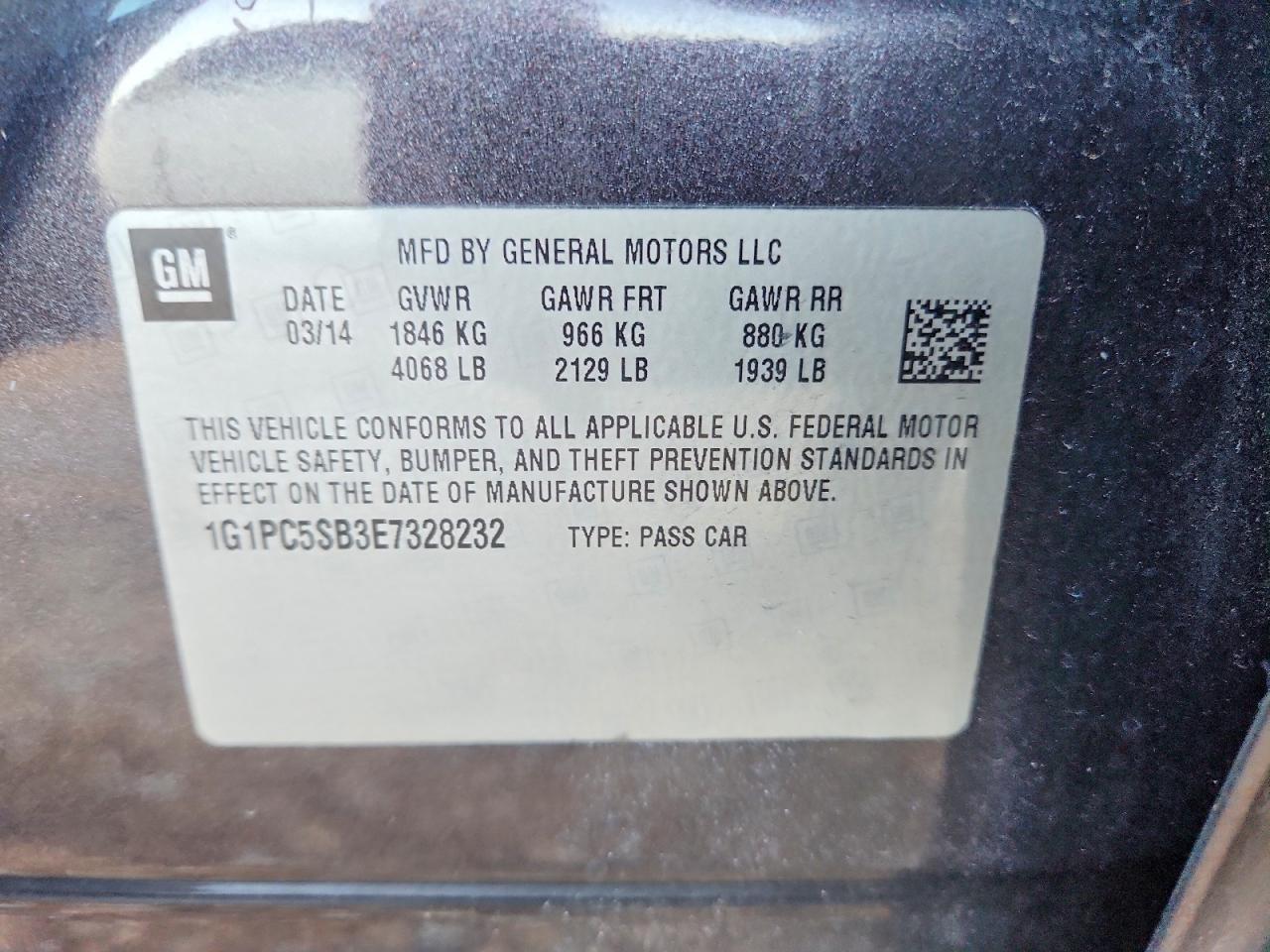 2014 Chevrolet Cruze lt