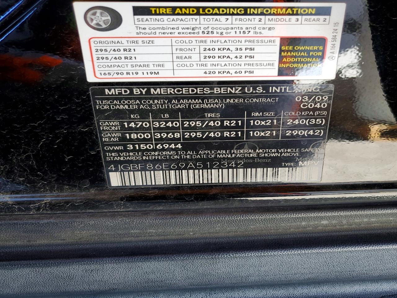 2009 Mercedes-Benz Gl 550 4matic