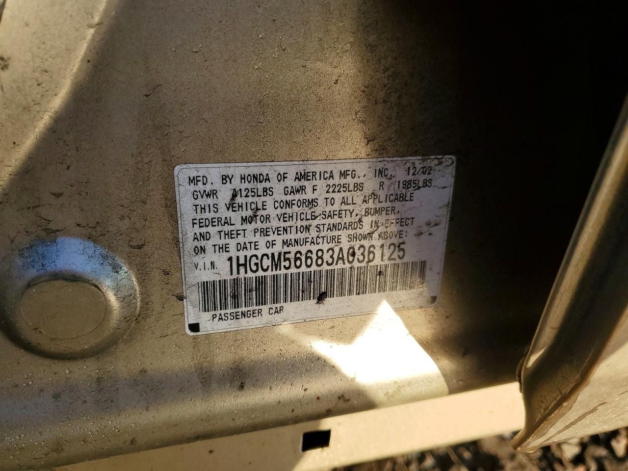 2003 Honda Accord ex