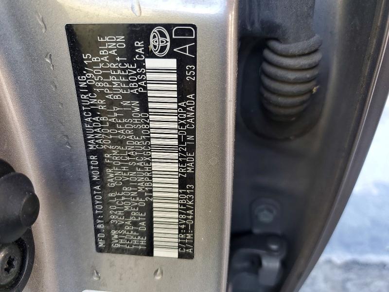 2016 Toyota Corolla le eco