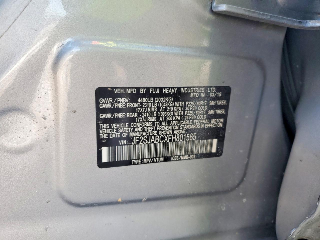 2015 Subaru Forester 2.5i