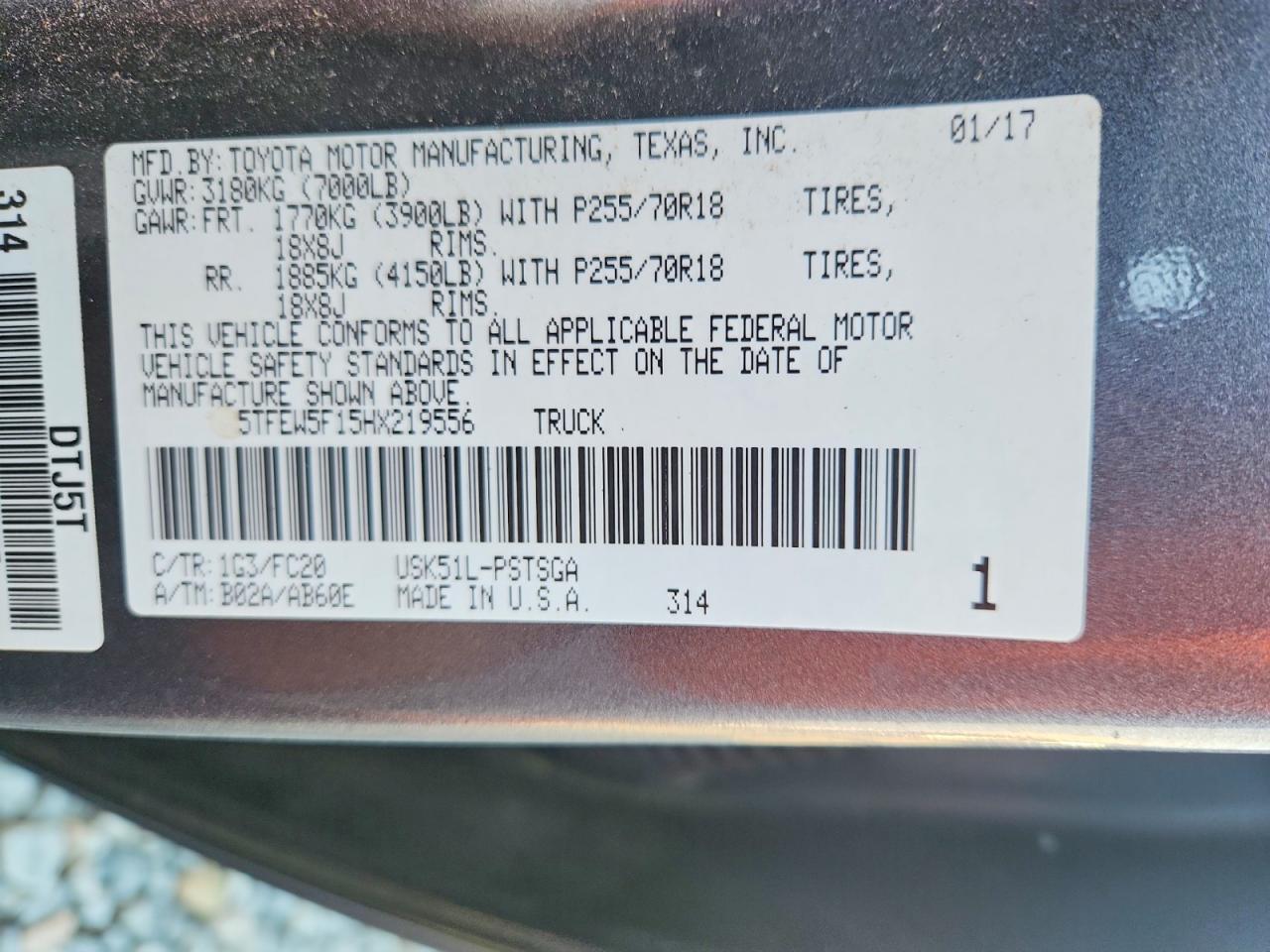 2017 Toyota Tundra SR5