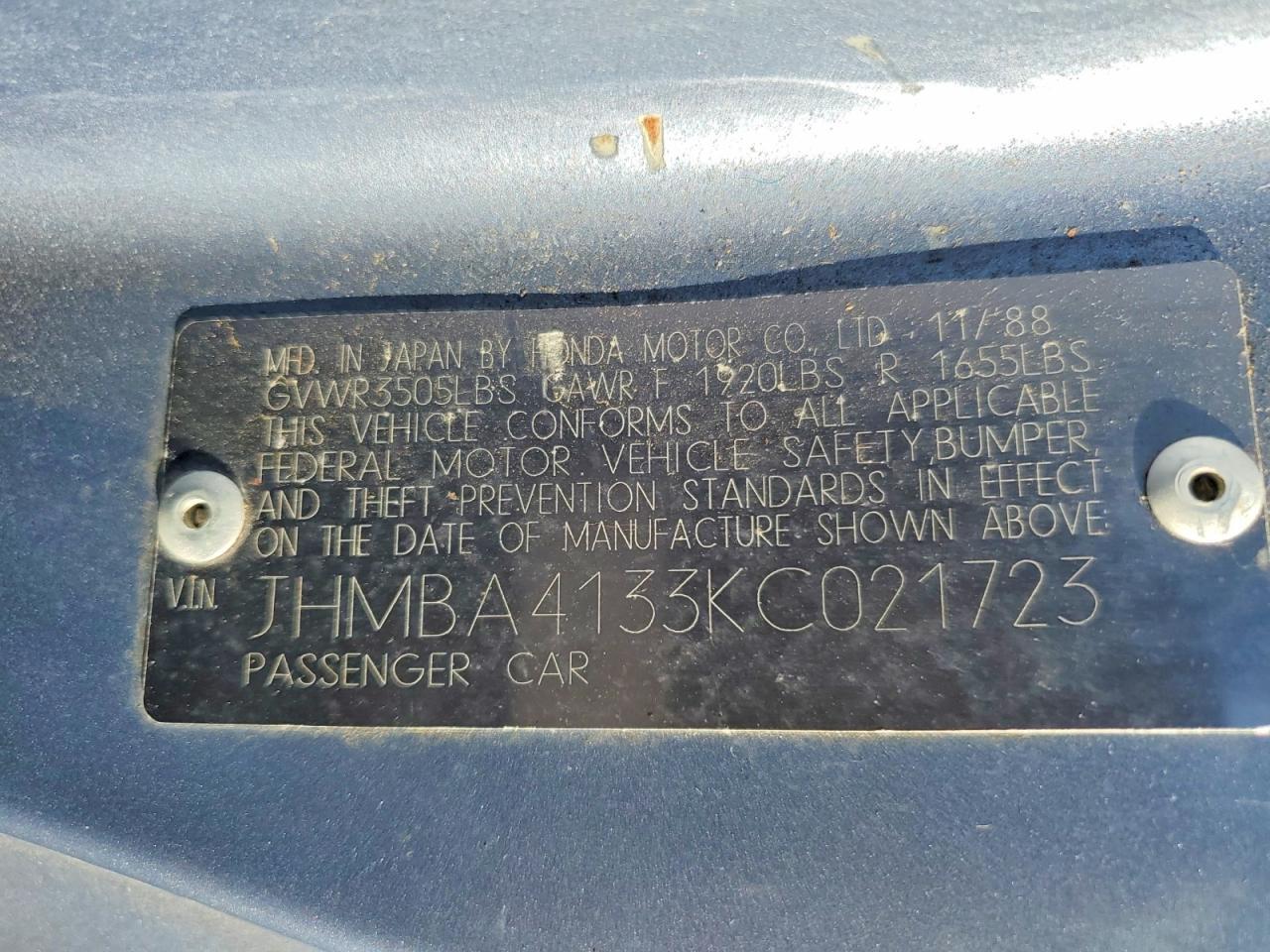 1989 Honda Prelude 2.0si