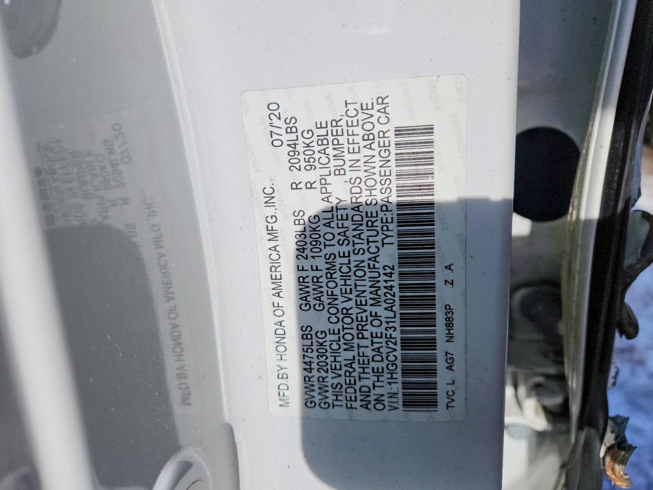 2020 Honda Accord Sport